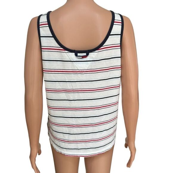 Tommy Hilfiger 100% cotton striped tank top size L - Picture 3 of 6
